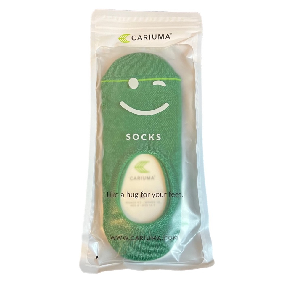 Cariuma Socks No Show Green White Pack 2 Pair